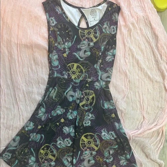 NWNT Steampunk Cheshire Cat Dress Alice in Wonderland - Picture 5 of 8